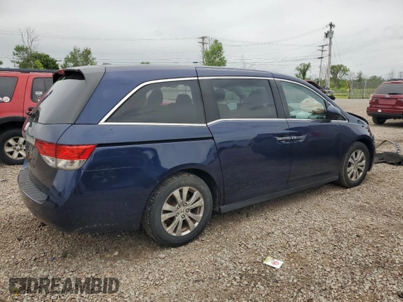 2014 Honda Odyssey EX-L with VIN 5FNRL5H61EB015958, listed as a Copart auction lot 62747765 with Not provided miles and Salvage title. Bid and sale history available at DreamBid. Image 3.