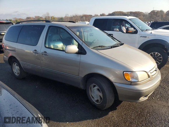 2002 Toyota Sienna LE with VIN 4T3ZF13C52U458553, listed as a Copart auction lot 77957754 with 164,058 mi miles and Salvage Title. Bid and sale history available at carsss.com. Image 4.