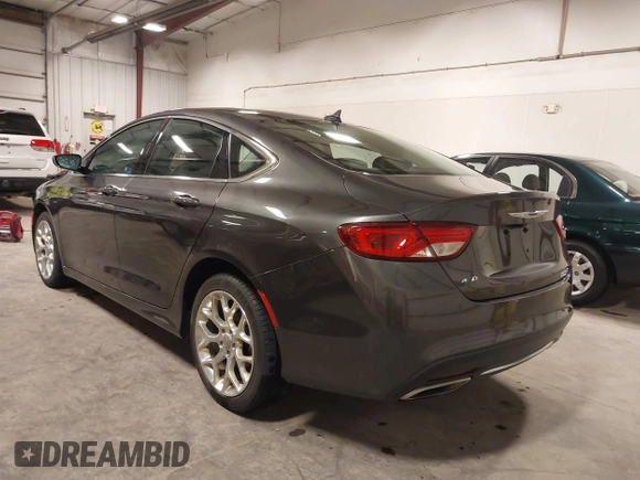 2015 Chrysler 200 C with VIN 1C3CCCEG5FN540181, listed as a IAAI auction lot 41864651 with 165,012 mi miles. Bid and sale history available at carsss.com. Image 3.