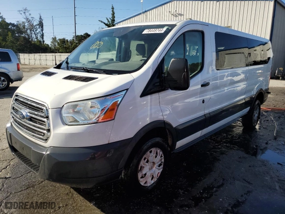 2015 Ford Transit Wagon XL with VIN 1FBZX2ZMXFKA38826, listed as a Copart auction lot 78449744 with 177,284 mi miles and Salvage Title. Bid and sale history available at carsss.com. Image 1.