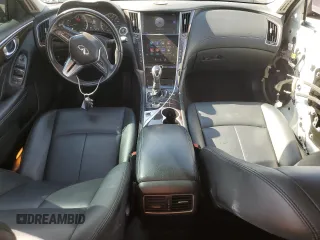 2019 Infiniti Q50 Luxe with VIN JN1EV7AP2KM515513, listed as a Copart auction lot 59893895 with 124,644 mi miles and Salvage title. Bid and sale history available at DreamBid. Image 8.