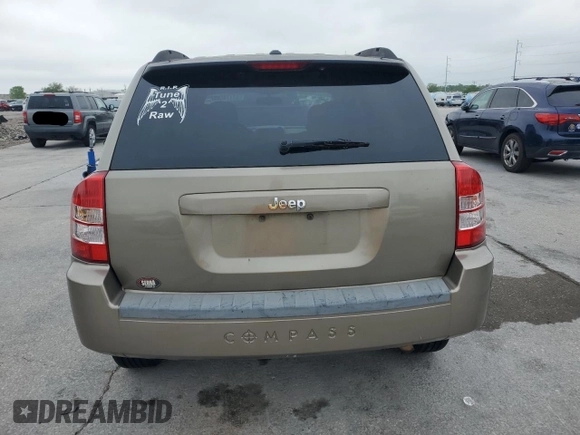 2007 Jeep Compass Sport with VIN 1J8FT47W17D205650, listed as a Copart auction lot 51174585 with 215,473 mi miles and Salvage Title. Bid and sale history available at carsss.com. Image 6.