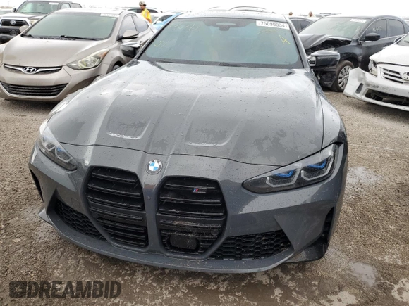2022 BMW M4 Competition xDrive with VIN WBS43AZ03NCK18031, listed as a Copart auction lot 75090034 with 18,837 mi miles and Non Repairable. Bid and sale history available at carsss.com. Image 5.