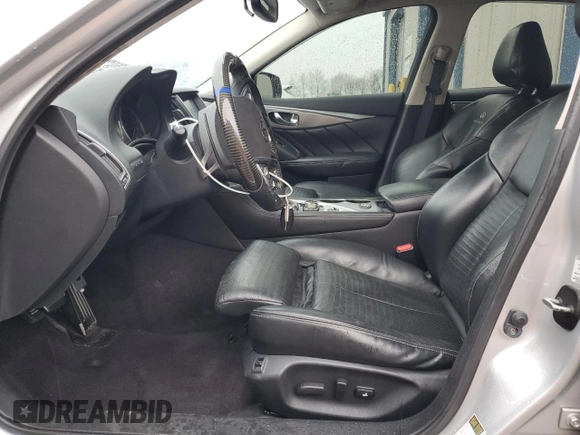 2014 Infiniti Q50 Sport with VIN JN1BV7AR7EM689473, listed as a Copart auction lot 52858085 with 99,395 mi miles and Salvage title. Bid and sale history available at DreamBid. Image 7.