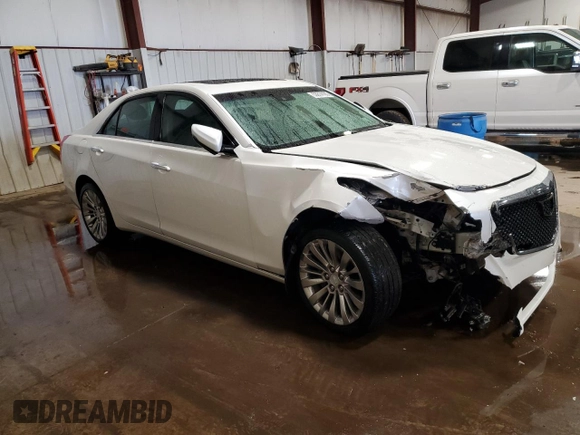 2018 Cadillac CTS Sedan Luxury AWD with VIN 1G6AX5SX6J0142851, listed as a Copart auction lot 53814185 with 53,747 mi miles and Salvage Title. Bid and sale history available at carsss.com. Image 4.