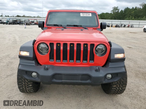 2023 Jeep Wrangler Sport with VIN 1C4HJXDG5PW527992, listed as a Copart auction lot 73312234 with 32,686 mi miles and Salvage Title. Bid and sale history available at DreamBid. Image 5.