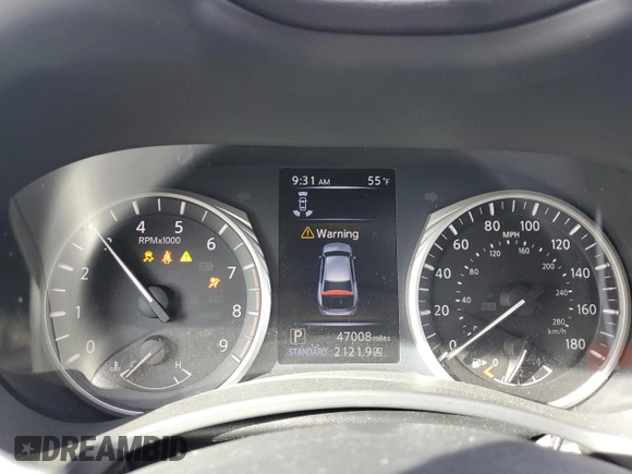 2018 Infiniti Q50 Sport with VIN JN1EV7AP3JM360338, listed as a Copart auction lot 83361504 with 47,008 mi miles and Salvage Title. Bid and sale history available at carsss.com. Image 9.