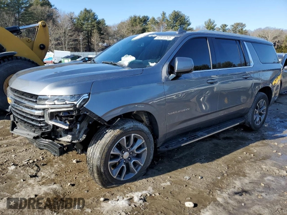 2022 Chevrolet Suburban LT with VIN 1GNSKCKDXNR264437, listed as a Copart auction lot 62835585 with 59,520 mi miles and Non repairable. Bid and sale history available at DreamBid. Image 1.