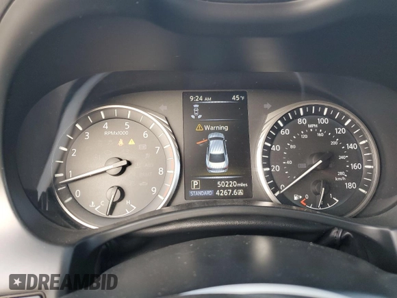 2021 Infiniti Q50 Red Sport 400 with VIN JN1FV7DP8MM850388, listed as a Copart auction lot 86922294 with 50,220 mi miles and Salvage Title. Bid and sale history available at DreamBid. Image 9.
