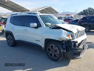 2016 Jeep Renegade Limited with VIN ZACCJADT7GPE35722, listed as a IAAI auction lot 41568185 with 143,699 mi miles and . Bid and sale history available at DreamBid. Image 1.