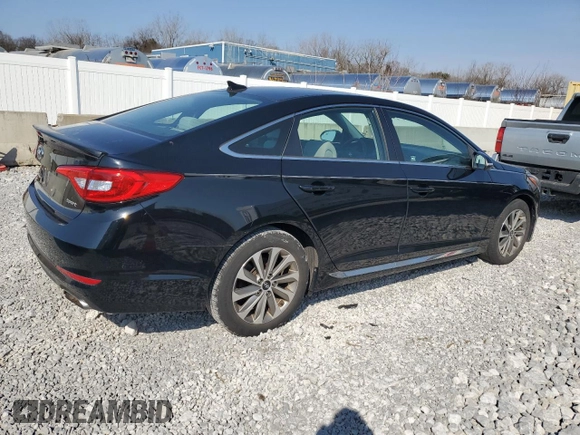 2015 Hyundai Sonata Sport with VIN 5NPE34AF9FH093247, listed as a Copart auction lot 47123355 with 106,105 mi miles and Clean title. Bid and sale history available at DreamBid. Image 3.