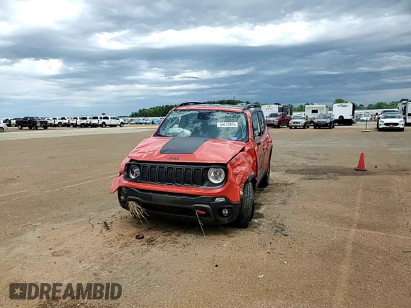 2021 Jeep Renegade Trailhawk with VIN ZACNJDC16MPN28380, listed as a Copart auction lot 55670925 with 55,469 mi miles and Salvage title. Bid and sale history available at DreamBid. Image 13.