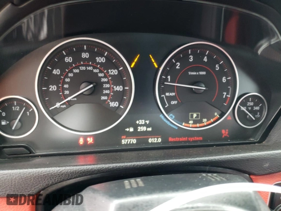 2018 BMW 4 Series 430i xDrive with VIN WBA4Z3C5XJEC55856, listed as a Copart auction lot 43193125 with 57,770 mi miles and Salvage Title. Bid and sale history available at DreamBid. Image 9.