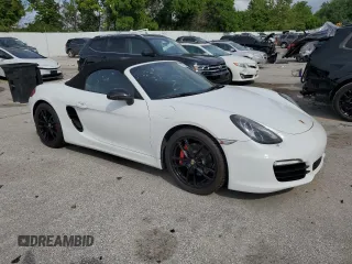 2014 Porsche Boxster S with VIN WP0CB2A85ES140936, listed as a Copart auction lot 60685185 with 64,359 mi miles and Salvage title. Bid and sale history available at DreamBid. Image 4.