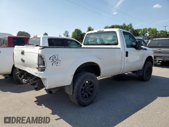 2014 Ford F-250 XL with VIN 1FTBF2B61EEB69314, listed as a Copart auction lot 57801965 with 165,016 mi miles and Salvage title. Bid and sale history available at DreamBid. Image 3.