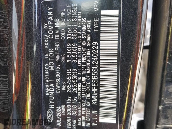 2025 Genesis GV80 Standard with VIN KMUHFESB5SU240229, listed as a Copart auction lot 55036385 with 12,740 mi miles and Clean title. Bid and sale history available at DreamBid. Image 13.