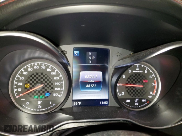 2017 Mercedes-Benz C 43 AMG with VIN WDDWJ6EB5HF457406, listed as a Copart auction lot 52108435 with 44,171 mi miles and Salvage title. Bid and sale history available at DreamBid. Image 9.