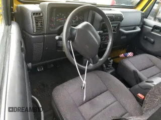 2001 Jeep Wrangler SE with VIN 1J4FA29P21P317171, listed as a Copart auction lot 73362444 with 150,382 mi miles and Salvage Title. Bid and sale history available at carsss.com. Image 8.