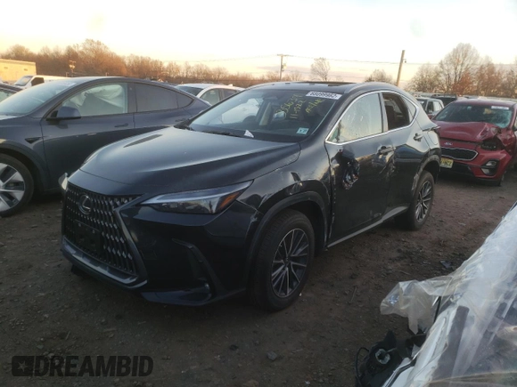 2022 Lexus NX with VIN JTJAKCEZ7N2003557, listed as a Copart auction lot 68099982 with 4,577 mi miles. Bid and sale history available at carsss.com. Image 1.
