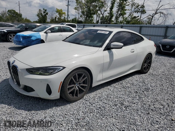 2021 BMW 4 Series 430i with VIN WBA53AP02MCF42908, listed as a Copart auction lot 50691305 with 48,114 mi miles and Clean Title. Bid and sale history available at DreamBid. Image 1.