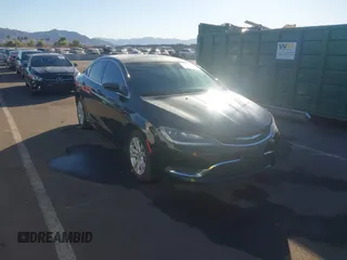 2015 Chrysler 200 Limited with VIN 1C3CCCAB9FN632906, listed as a IAAI auction lot 41418163 with 181,428 mi miles. Bid and sale history available at carsss.com. Image 1.