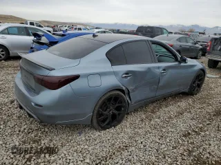 2014 Infiniti Q50 Premium with VIN JN1BV7AR2EM703991, listed as a Copart auction lot 85710924 with 193,804 mi miles and Salvage Title. Bid and sale history available at carsss.com. Image 3.