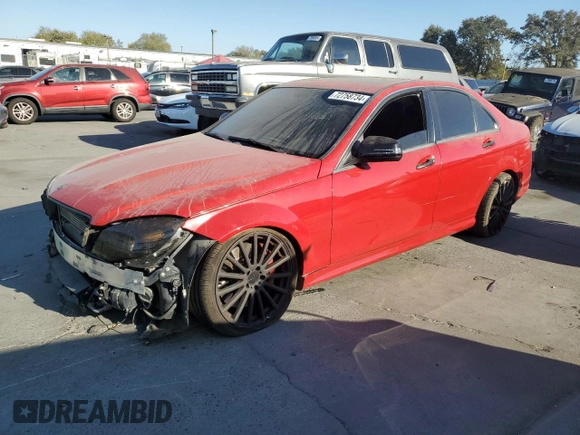 2008 Mercedes-Benz C 63 AMG with VIN WDDGF77X88F148954, listed as a Copart auction lot 72758734 with 59,562 mi miles and Salvage title. Bid and sale history available at DreamBid. Image 1.
