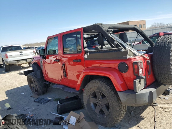 2016 Jeep Wrangler Unlimited Freedom z VIN 1C4BJWDG7GL168548, wystawiony jako Copart lot #49893385 z przebiegiem 107 672 mil mil oraz Szkoda całkowita • Salvage title. Historia ofert i sprzedaży dostępna na DreamBid. Obrazek 2.