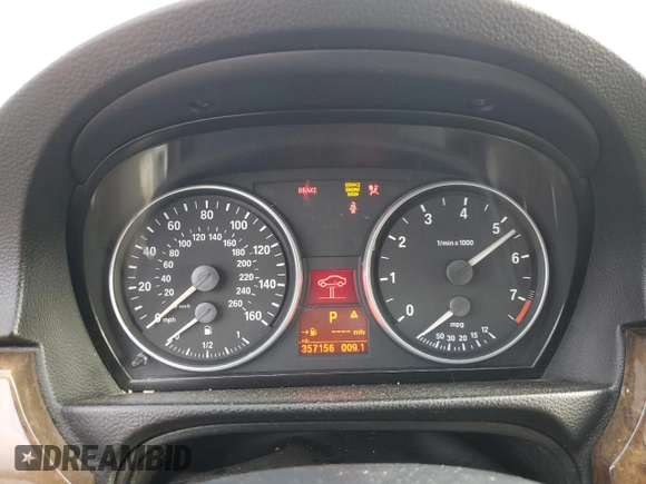 2007 BMW 3 Series 328i with VIN WBAVA37507NL12948, listed as a Copart auction lot 50275915 with 357,156 mi miles and Salvage title. Bid and sale history available at DreamBid. Image 9.