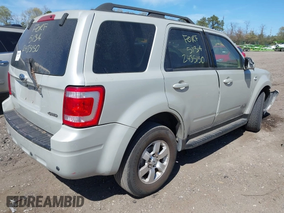 2008 Ford Escape Limited with VIN 1FMCU941X8KE85560, listed as a IAAI auction lot 42166186 with Not provided miles and . Bid and sale history available at DreamBid. Image 4.