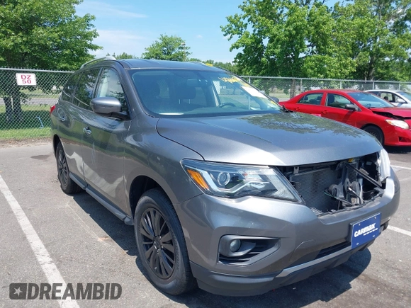 2018 Nissan Pathfinder SV with VIN 5N1DR2MM8JC645166, listed as a IAAI auction lot 42666765 with 81,544 mi miles and . Bid and sale history available at DreamBid. Image 1.