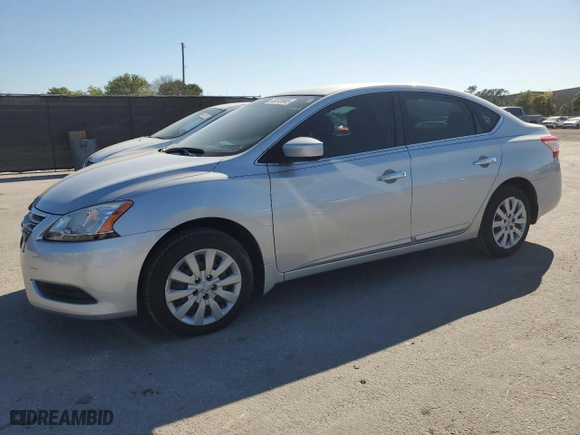 2014 Nissan Sentra SV with VIN 3N1AB7AP3EL696658, listed as a Copart auction lot 48518985 with 44,327 mi miles and Non Repairable. Bid and sale history available at carsss.com. Image 1.