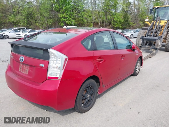 2010 Toyota Prius II with VIN JTDKN3DUXA0219610, listed as a IAAI auction lot 42015825 with 263,492 mi miles. Bid and sale history available at carsss.com. Image 4.
