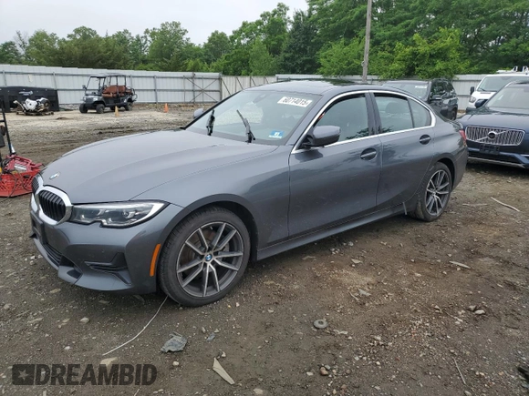 2020 BMW 3 Series 330i xDrive with VIN 3MW5R7J09L8B13892, listed as a Copart auction lot 60714015 with 49,766 mi miles and Salvage title. Bid and sale history available at DreamBid. Image 1.