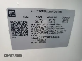 2024 Chevrolet Malibu LS with VIN 1G1ZC5ST6RF247626, listed as a Copart auction lot 79669504 with Not Provided miles and Salvage Title. Bid and sale history available at DreamBid. Image 12.