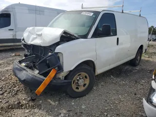 2013 Chevrolet Express Cargo Van with VIN 1GCWGFCA5D1172473, listed as a Copart auction lot 87034944 with 229,690 mi miles and Salvage Title. Bid and sale history available at carsss.com. Image 1.
