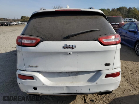 2018 Jeep Cherokee Overland with VIN 1C4PJMJX8JD594345, listed as a Copart auction lot 77934214 with 189,096 mi miles and Non Repairable. Bid and sale history available at carsss.com. Image 6.