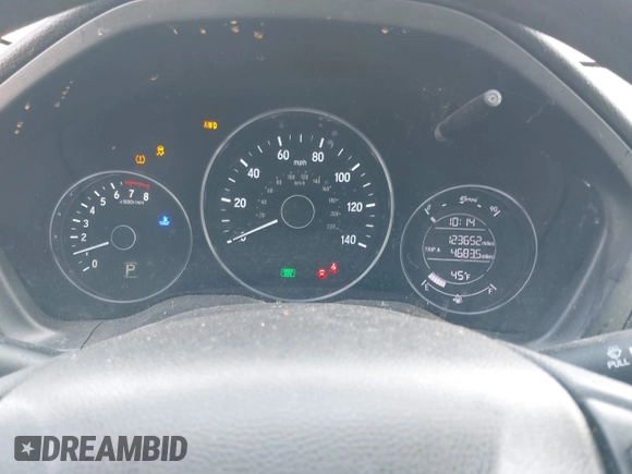 2018 Honda HR-V LX with VIN 3CZRU6H31JM703564, listed as a IAAI auction lot 41864645 with 123,652 mi miles. Bid and sale history available at carsss.com. Image 7.