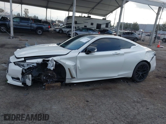 2018 Infiniti Q60 3.0t Luxe with VIN JN1EV7EL7JM392684, listed as a IAAI auction lot 41419590 with 50,418 mi miles and . Bid and sale history available at carsss.com. Image 13.