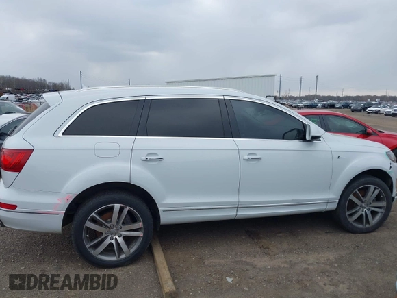 2015 Audi Q7 Premium Plus with VIN WA1LGAFE7FD030822, listed as a IAAI auction lot 41957888 with 116,476 mi miles and . Bid and sale history available at DreamBid. Image 13.