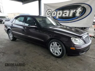 2003 Mercedes-Benz S 500 z VIN WDBNG75JX3A355427, wystawiony jako Copart lot #59576745 z przebiegiem 134 618 mil mil oraz Czysty tytuł • Clean title. Historia ofert i sprzedaży dostępna na DreamBid. Obrazek 4.