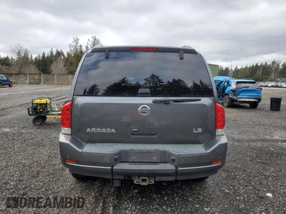 2009 Nissan Armada SE z VIN 5N1BA08D09N604043, wystawiony jako Copart lot #46001675 z przebiegiem 205 996 mil mil oraz Szkoda całkowita • Salvage title. Historia ofert i sprzedaży dostępna na DreamBid. Obrazek 6.