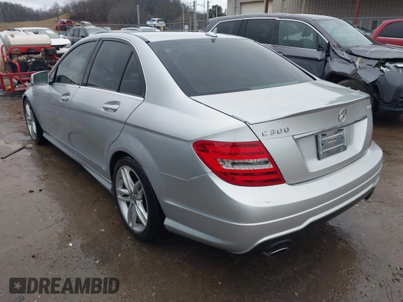 2012 Mercedes-Benz C-Class C 300 Sport with VIN WDDGF8BB0CA699290, listed as a IAAI auction lot 41513208 with 168,352 mi miles. Bid and sale history available at carsss.com. Image 3.
