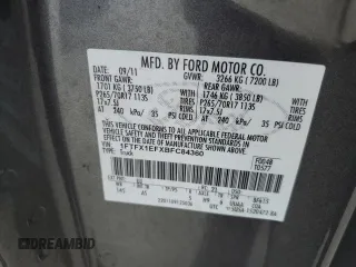 2011 Ford F-150 XL with VIN 1FTFX1EFXBFC84360, listed as a Copart auction lot 61750695 with Not provided miles and Salvage title. Bid and sale history available at DreamBid. Image 12.