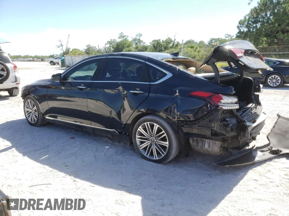 2018 Genesis G80 3.8L with VIN KMHGN4JE3JU238836, listed as a Copart auction lot 61875284 with 118,009 mi miles and Non Repairable. Bid and sale history available at carsss.com. Image 2.