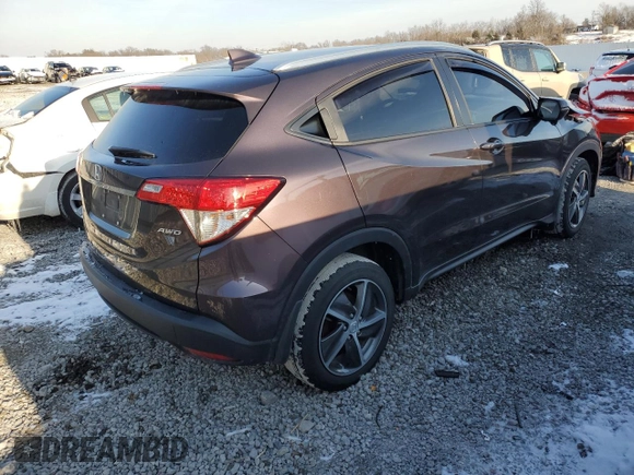 2022 Honda HR-V EX with VIN 3CZRU6H56NM730301, listed as a Copart auction lot 44772915 with Not Provided miles and Salvage Title. Bid and sale history available at carsss.com. Image 3.