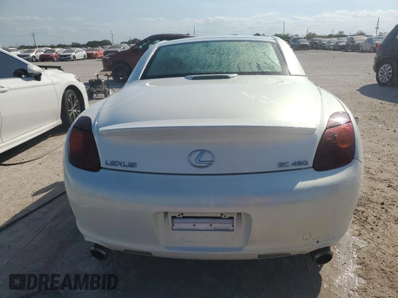 2005 Lexus SC 430 z VIN JTHFN48Y150070786, wystawiony jako Copart lot #81339904 z przebiegiem Nie podano mil oraz Szkoda całkowita • Salvage title. Historia ofert i sprzedaży dostępna na DreamBid. Obrazek 6.