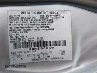 2004 Ford Taurus SES z VIN 1FAHP55S34G131304, wystawiony jako IAAI lot #41130286 z przebiegiem 112 404 mil mil oraz . Historia ofert i sprzedaży dostępna na DreamBid. Obrazek 9.