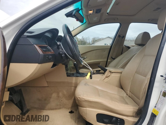 2007 BMW 5 Series 525i with VIN WBANE53507CY04476, listed as a Copart auction lot 51650105 with Not Provided miles and Salvage Title. Bid and sale history available at carsss.com. Image 7.