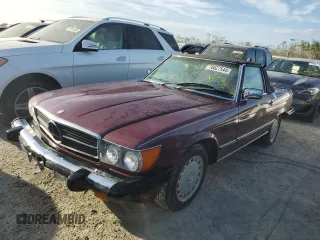 1987 Mercedes-Benz 560 560SL with VIN WDBBA48D0HA059591, listed as a Copart auction lot 76627544 with 57,059 mi miles and Non Repairable. Bid and sale history available at carsss.com. Image 1.
